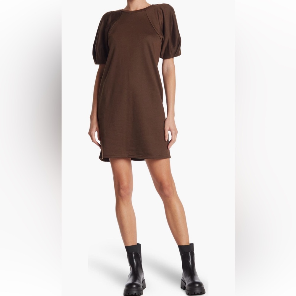 MELLODAY Raglan Puff Sleeve Mini Dress